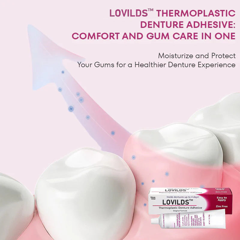 𦷠BUY 2 GET 2 FREE |LOVILDSā¢No-Slip Denture Gel ā 4-Day Hold