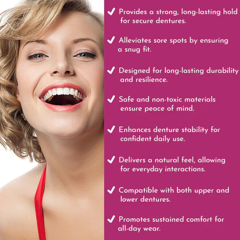 🦷 BUY 2 GET 2 FREE |LOVILDS™No-Slip Denture Gel – 4-Day Hold