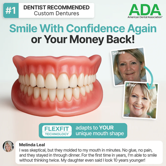 ⏰ Ends Today: 79% OFF! Medazy™ Custom-Fit Full Functional Dentures